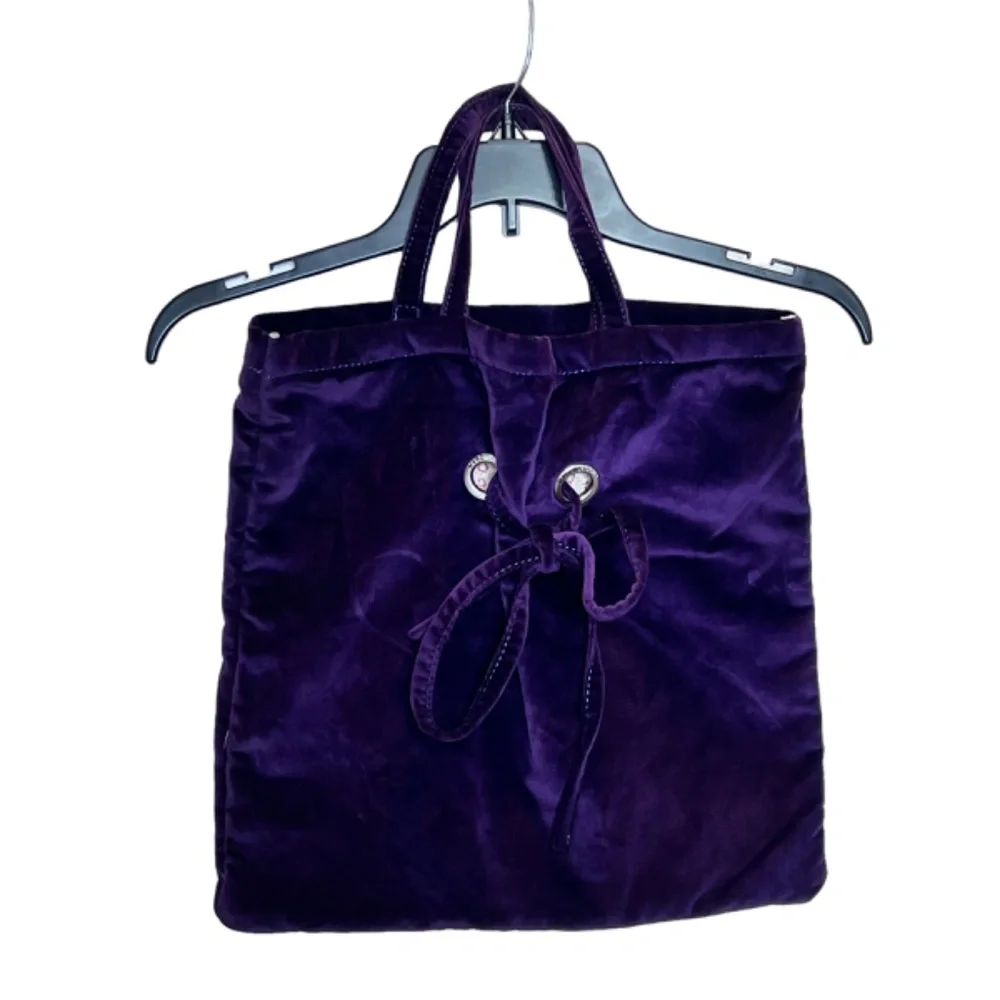 Marc Jacobs Purple Velvet Shopping Bag Tote - Picture 12 of 14